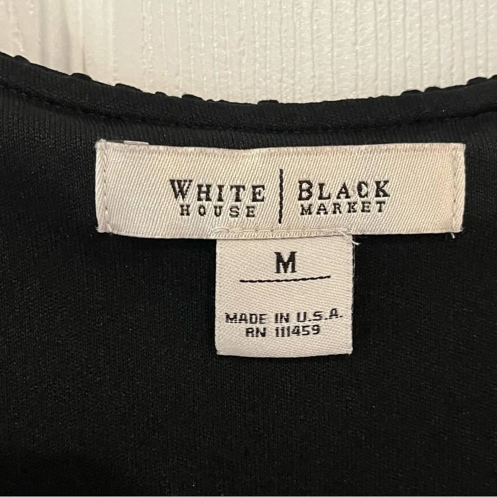 White House Black Market Little Black Dress   Scoop Neck Bubble Hem Size Medium